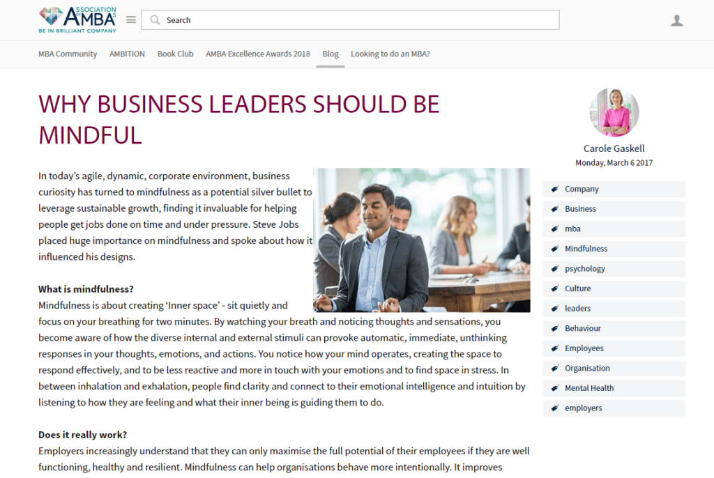 Why business leaders should be mindful on Association of MBAs