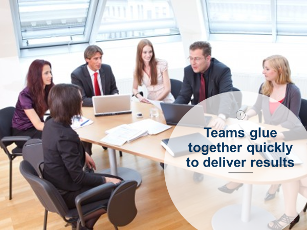 Teams glue together quickly to deliver results